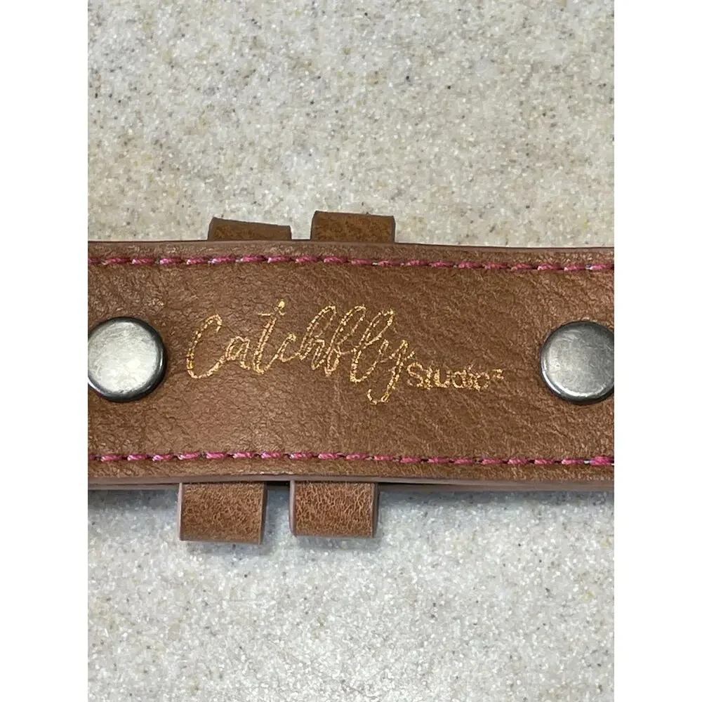 CATCHFLY Women’s Pastel Shimmer Hearts & Boots Belt Size Medium -Western Wear